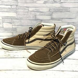 R4884bE VANS バンズ スニーカー サイズ11 (29cm位) ブラウン×ベージュ メンズ SK8-HI V38HEMP-63 90s ハイカット ヴァンズ