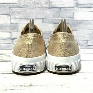 R4970bE SUPERGA スペルガ ラメスニーカー サイズ36 (23cm位) ゴールド レディース メタリック素材 S001820 ローカット キャンバスの画像5