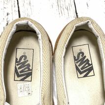 R4861bh【vans バンズ】ヴァンズ 27cm スニーカー ブラウン ホワイト メンズ 靴 スケボー ローカット シューズ クラシック スリッポン_画像7