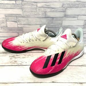 R4344bh【adidas アディダス】27.5cm サッカー トレーニングシューズ ホワイト×ピンク メンズ 靴 X エックス 19.3 TF EG7157 