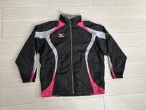 ★ミズノ MIZUNO THERMAL PLUS ウィンドブレーカージャケット ブラック メンズ★_画像1