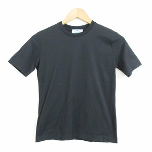 美品 22SS PRADA プラダ クルーネック 半袖 Tシャツ カットソー XXS ブラック