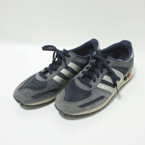 美品 adidas アディダス L.A. TRAINER L.A.トレーナー ローカット スニーカー 075975 25.5cm ネイビー 112