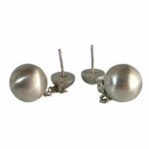 美品 JIL SANDER ジルサンダー Sphere 925SV ボール＆チェーン アンティーク調 デザイン スタッドピアス アクセサリー 箱付き シルバー_画像5