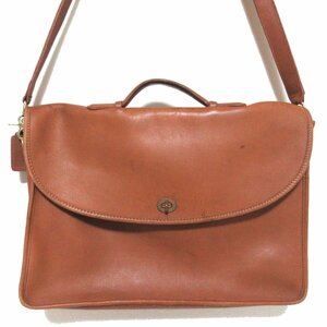  superior article COACH Old Coach Vintage 2way leather Turn lock business bag handbag shoulder bag 026-6109 Camel 