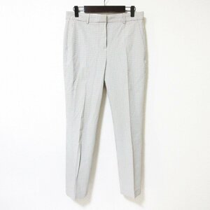 良品 19SS Theory セオリー VISCOSE PLAID TAILORED TROUSER チェック柄 ストレッチ スラックスパンツ サイズ2 マルチカラー