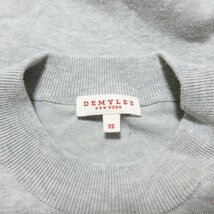 美品 DEMYLEE デミリー ストレッチ 膝丈 半袖 ニット ワンピース Tシャツワンピース XS グレー 111_画像4