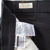 新品 未使用 Levi's Premium リーバイスプレミアム 502TM WARM レザーパッチ テーパードパンツ W36 L32 ブラック 111_画像9