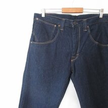 美品 Levi's RED リーバイスレッド 502 レザーパッチ ストレッチ テーパード デニムパンツ ジーンズ W36 L32 インディゴブルー 111_画像2