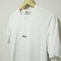 良品 MSGM エムエスジーエム 半袖 ナンバリングプリント Tシャツ カットソー XS ホワイト 113_画像4