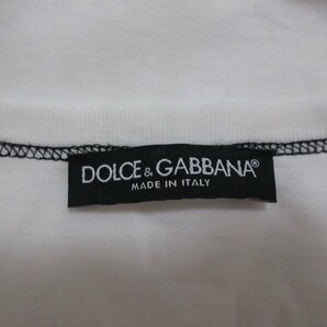 美品 DOLCE&GABBANA ドルチェ&ガッバーナ ロゴプリント 半袖 Tシャツ カットソー 46 ホワイの画像3