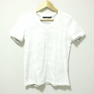 美品 AKM エイケイエム HAND STITCH V-NECK 半袖 レイヤード Vネック Tシャツ カットソー S ホワイト 113
