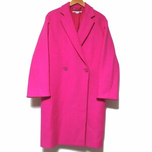  прекрасный товар 20AW STELLA McCARTNEY Stella McCartney двойной breast большой размер пальто 34 размер f.- автомобиль розовый 