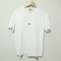 良品 MSGM エムエスジーエム 半袖 ナンバリングプリント Tシャツ カットソー XS ホワイト 113_画像1