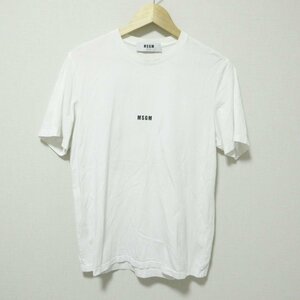 良品 MSGM エムエスジーエム 半袖 ナンバリングプリント Tシャツ カットソー XS ホワイト 113