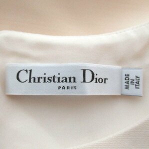 美品 17SS Christian Dior クリスチャンディオール BEE刺繍 ひざ上丈 ドレス フレアワンピース 7E21629L1166 F40サイズ オフホワイトの画像6