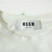 良品 MSGM エムエスジーエム 半袖 ナンバリングプリント Tシャツ カットソー XS ホワイト 113_画像3