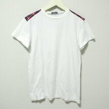 DIOR HOMME ディオールオム チェック柄 半袖 Tシャツ カットソー XXS ホワイト 113_画像1