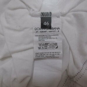 美品 DOLCE&GABBANA ドルチェ&ガッバーナ ロゴプリント 半袖 Tシャツ カットソー 46 ホワイの画像4