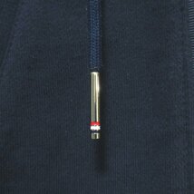 ほぼ美品 20-21AW THOM BROWN トムブラウン 4-Bar 袖ライン 裏パイル地 ジップアップ フーディー スウェットパーカー 1サイズ ネイビー_画像4