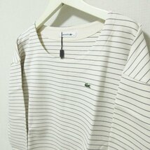 新品 未使用品 LACOSTE ラコステ ボーダー柄 長袖 Tシャツ カットソー TF8265 40 ホワイト×ブルー 114_画像4