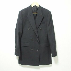 美品 22AW Theory Project セオリープロジェクト Bond Wool Luxe Wc02 ダブルブレスト ジャケットコート 2 ブラック 114