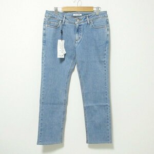  new goods unused LACOSTE Lacoste stretch leather chi Denim pants jeans HF440E 40 indigo blue 114