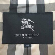 美品 BURBERRY バーバリーロンドン ノバチェック柄裏地 撥水 シングル ベルテッド トレンチコート 大きいサイズ 44 ブラック_画像8