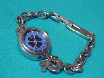 珍品　デザイン　VERT　DENSE　四つ葉のクローバー　女性用腕時計　JAPAN　MOVT　ブルー　ブレスレットタイプ_画像2