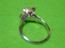 アンティーク　SILVER製　リング　真珠の指輪_画像2