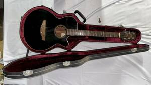 1円～Takamine タカミネ P-50C エレアコギター シリアル黒系 ハードケース付き ジャンク品