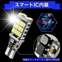 T16 T10 LED バルブ ホワイト 2個 12V 24V 45SMD 6000K CANBUS キャンセラー バックランプ ウインカー ナンバー灯 明るい 爆光 車検対応_画像6