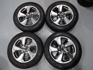 【青森発】トヨタ純正 18x7J ＋35 PCD114.3 5H BRIDGESTONE DM-V3 225/60R18 100Q 冬タイヤセット G0160