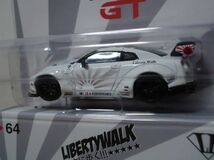 ★MINI GT 1/64　LB WORKS Nissann GT-R White　リバティー ウオーク ニッサンGT-R ホワイト　未開封★_画像4