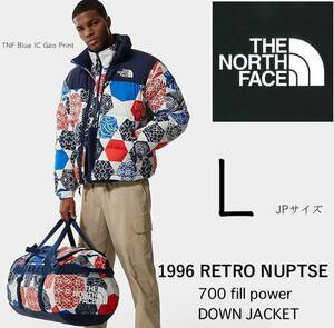 ◆モデル出品◆新品 Lサイズ ノースフェイス Printed 1996 レトロヌプシ グースダウンジャケット 700フィル 総柄 Retro Nuptse