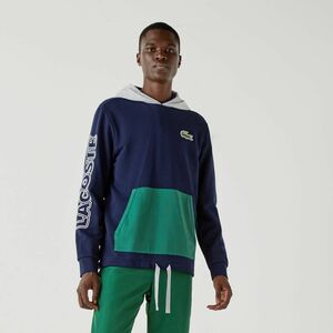 ラコステ LACOSTE パネル切り替えスウェットパーカー （ネイビー）