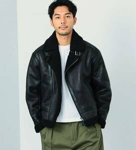 新品　ALPHA INDUSTRIES 　 フェイクムートンライダースジャケット　XLサイズ　アルファ インダストリーズ