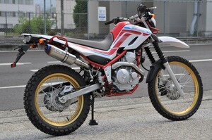 SECRET SPEED★ヤマハ セロー250 XT250X 全型式対応 スリップオンマフラー ブルー サイレンサー yamaha オフ車 カスタムパーツ モタード