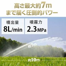 訳あり 噴霧器 エンジン式 セット動噴 2スト 動噴 農薬 除草剤 肥料 散水 動力噴霧器 水やり害虫駆除 農薬散布 消毒 家庭菜園 sg033-w_画像7