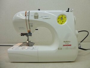 9608●JANOME Nuikiru N-678 ジャノメ ロックカッター内蔵 電子ミシン ヌイキル フットスイッチ付 ジャンク品●