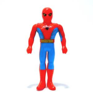 ★1円～当時物 ポピー スパイダーマン ソフビ 人形 ソフトビニール 東映 約13㎝ ミニソフビ マーベル 検索：バンダイ ポピニカ 超合金