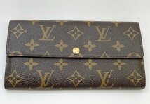 [fui★]　LOUIS VUITTON ルイヴィトン モノグラム ポルトフォイユ サラ レオパード 長財布 ウォレット 訳あり_画像2