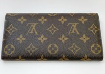 [fui★]　LOUIS VUITTON ルイヴィトン モノグラム ポルトフォイユ サラ レオパード 長財布 ウォレット 訳あり_画像3