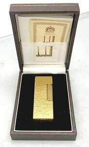 [fui] dunhill ダンヒル ローラー ロールタイプ ガスライター ゴールド スイス製 着火未確認 ケース有 喫煙具