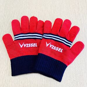【新品未使用】VISSEL 神戸 手袋 赤 グッズ 中サイズ