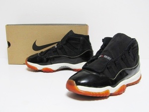 96年製 1996 VTG NIKE AIR JORDAN 11 HIGH ORIGINAL BRED OG 130245-062 US8.5 ナイキ エアジョーダン 黒赤 ブルズ オリジナル ビンテージ