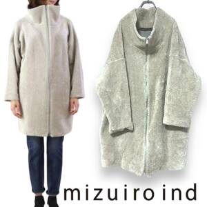 ミズイロインド mizuiro ind ボアコート　ジップアップ　ボア　アウター コート　