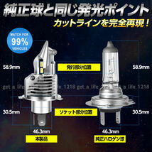 h4 ledヘッドライト バイク 汎用 爆光 12V 24V ledバルブ ユニット ポン付け 車検対応 カワサキ ヤマハ ホンダ スズキ 明るい 白_画像3