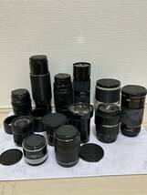 1円スタート フィルムカメラ 3台　カメラレンズ 12台まとめて　Canon Nikon キャノン ニコン　動作未確認/現状品 画像最後のケースにて発送_画像2