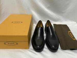 TOD’S 本革 モカシンローファー ビジネスシューズ NORTON MOC BW BLACK イタリア製 サイズ７※26.5～27cm相当 保存袋 外箱 未使用